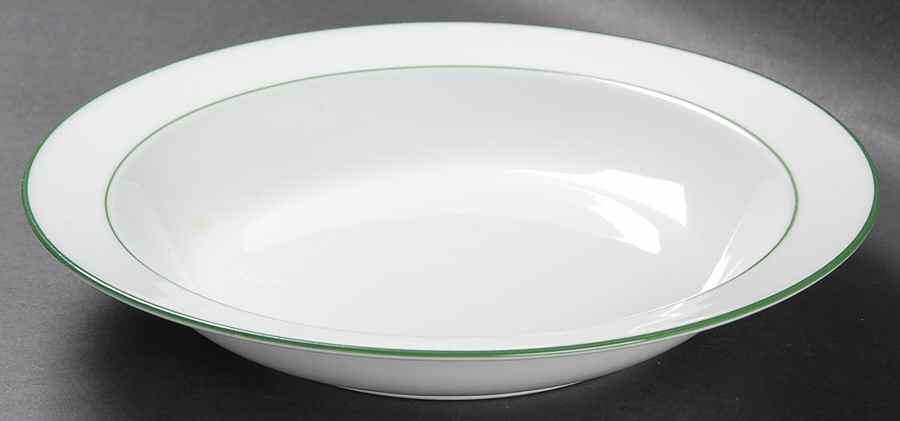 Rainbow Green Rim Soup Bowl by Seltmann-1