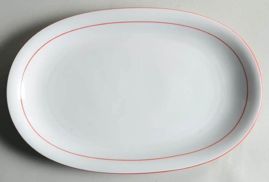Rainbow Red 12" Oval Serving Platter by Seltmann-1