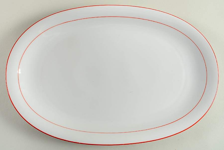 Rainbow Red 13" Oval Serving Platter by Seltmann-1