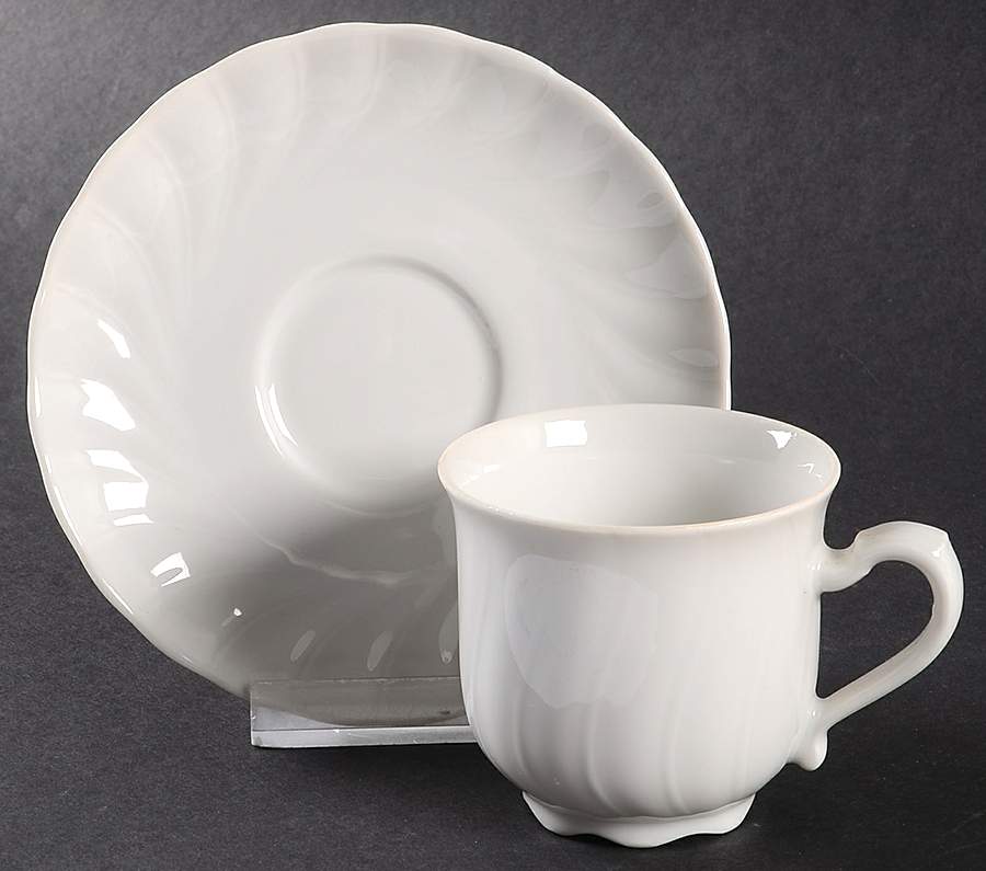 Regina Flat Demitasse Cup & Saucer Set by Seltmann-1