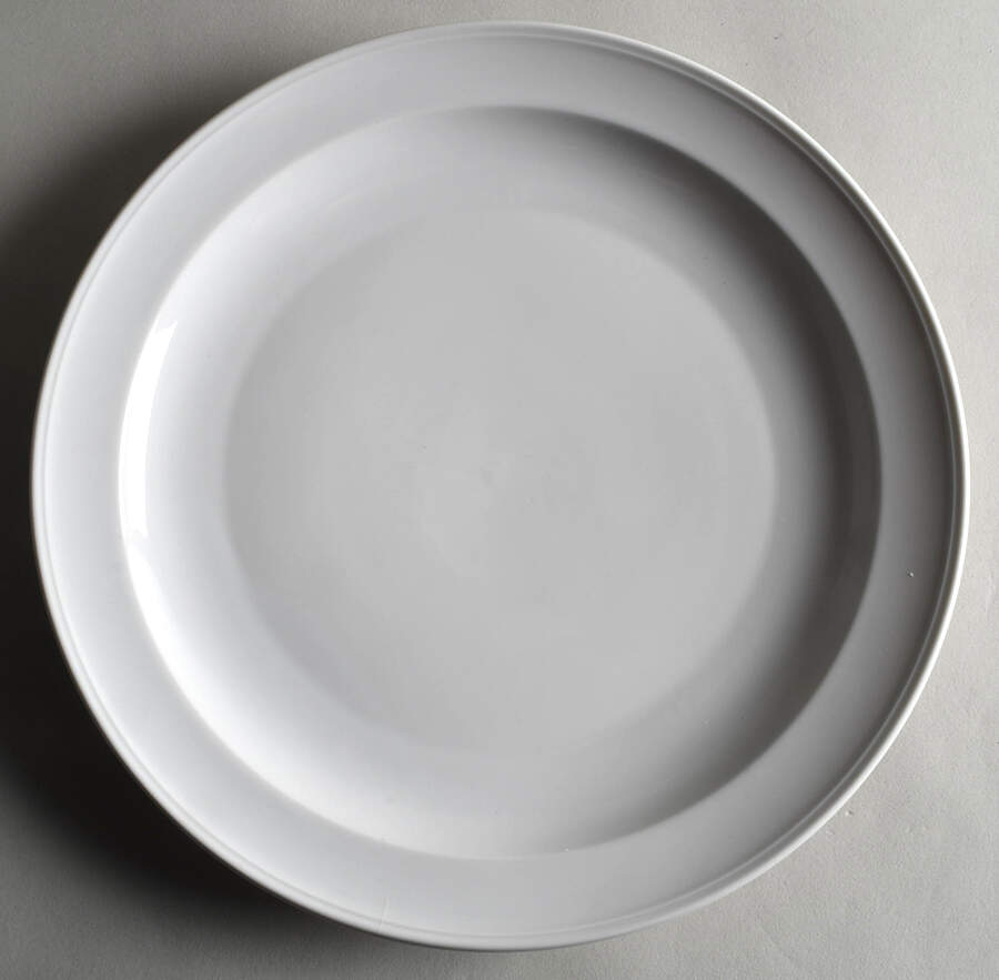 Renate White (Smooth) 12" Chop Plate (Round Platter) by Seltmann-1