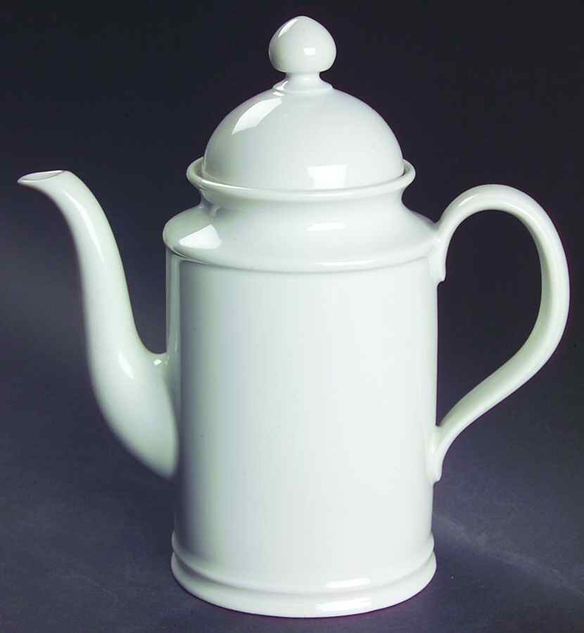 Renate White (Smooth) Small Coffee Pot & Lid by Seltmann-1