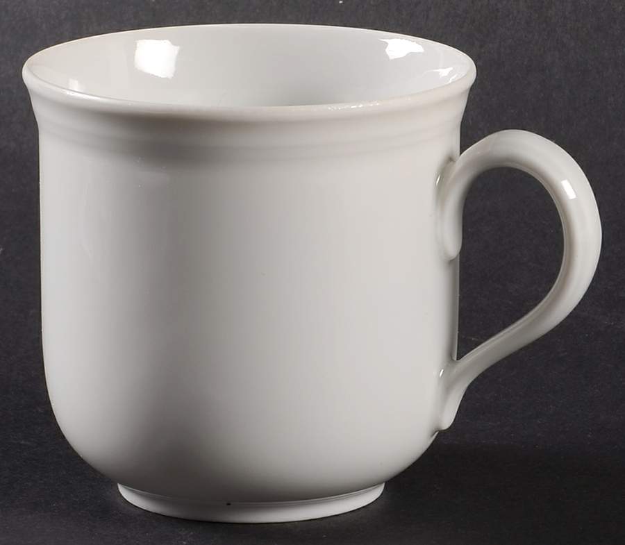 Renate White (Smooth) Flat Cup by Seltmann-1