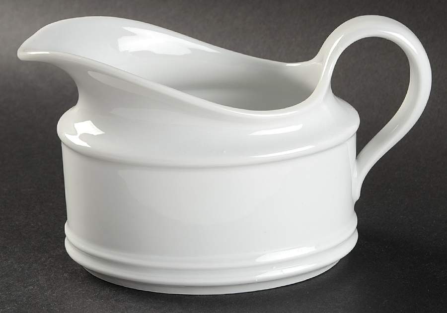 Renate White (Smooth) Gravy Boat by Seltmann-1