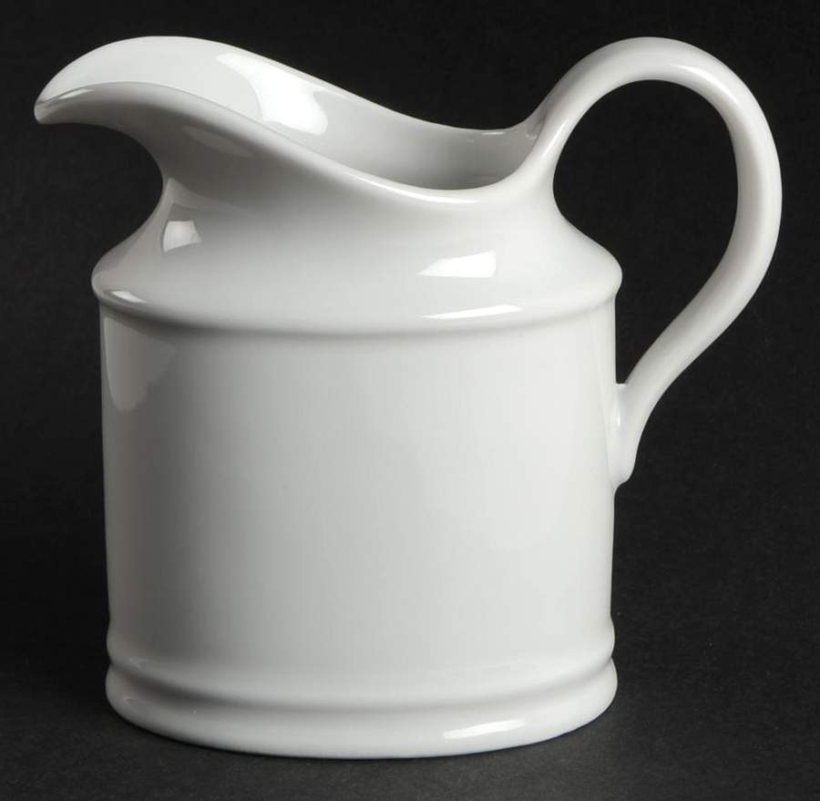 Renate White (Smooth) Creamer by Seltmann-1