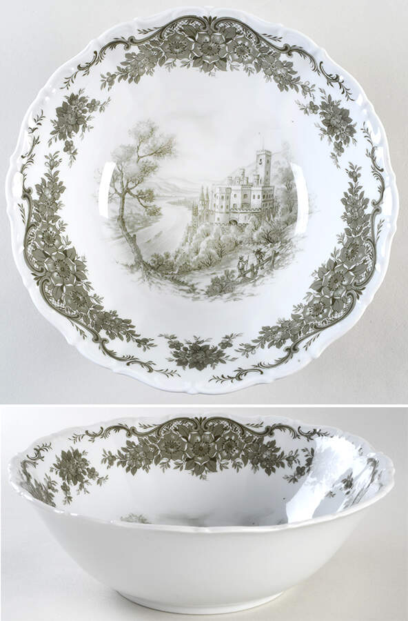 Rhinegau (Scalloped) 10" Large Salad Serving Bowl by Seltmann-1