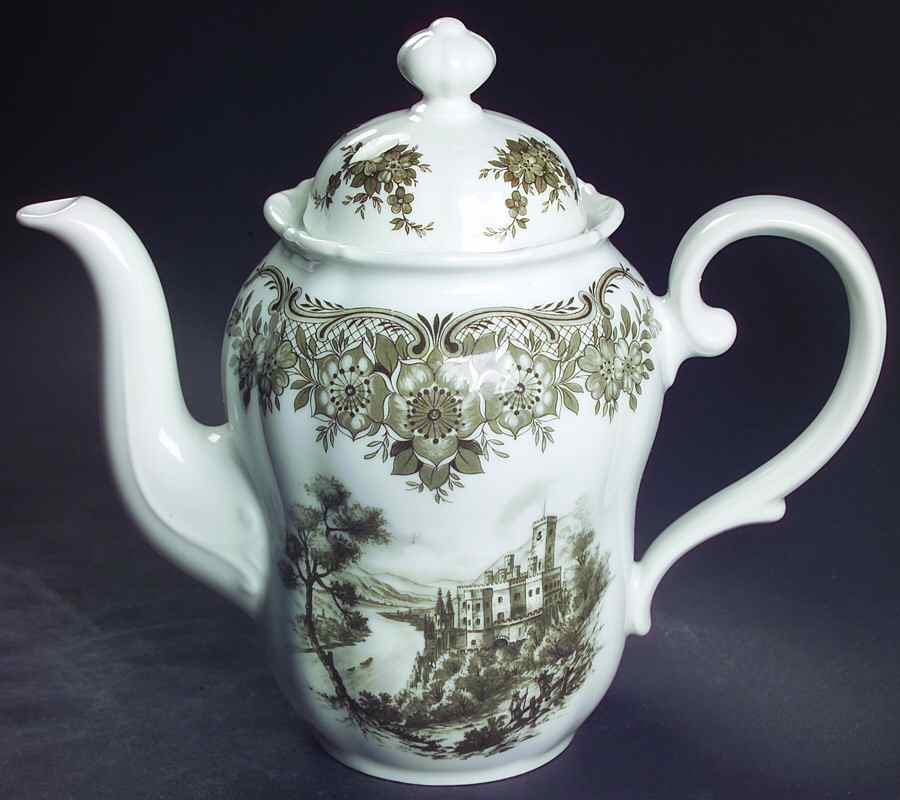 Rhinegau (Scalloped) Mini Coffee Pot & Lid by Seltmann-1