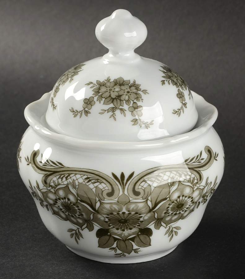 Rhinegau (Scalloped) Sugar Bowl & Lid by Seltmann-1