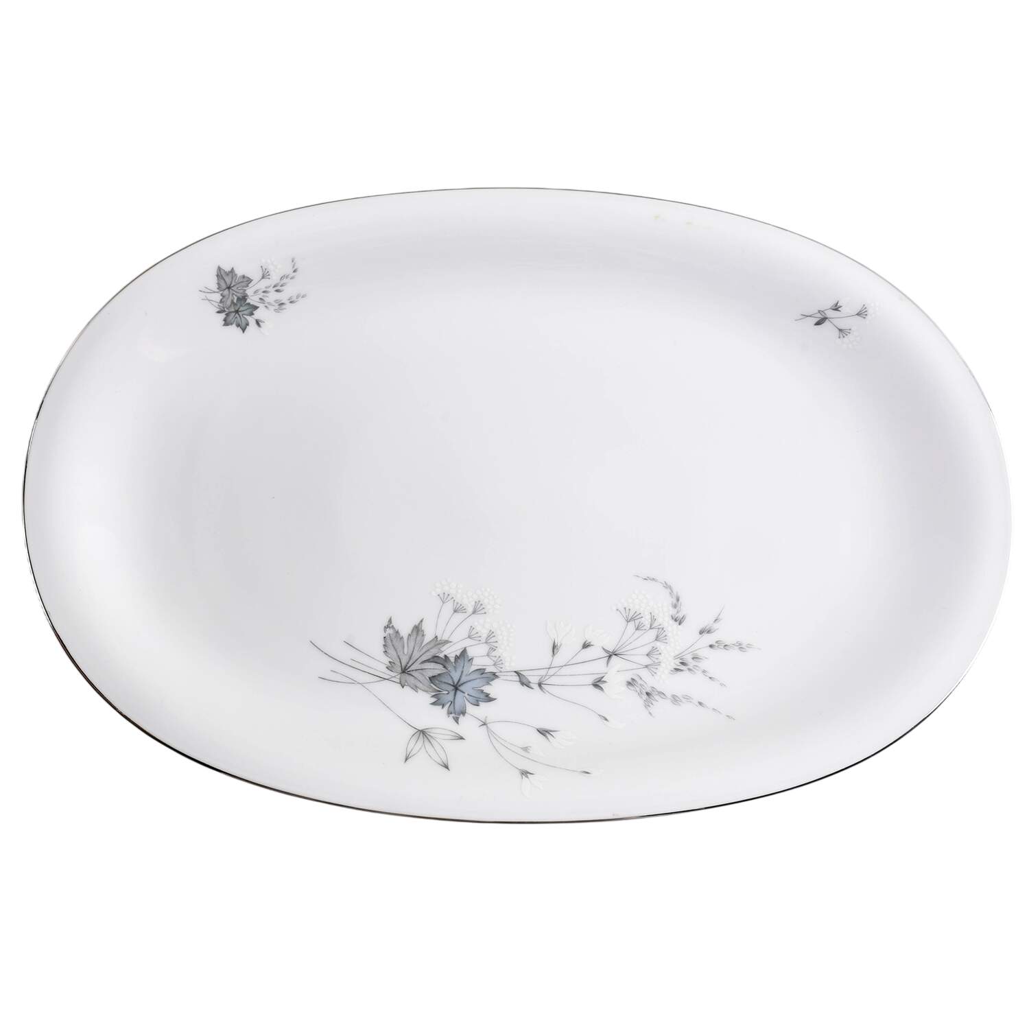 Silver Mist 15" Oval Serving Platter by Seltmann-1