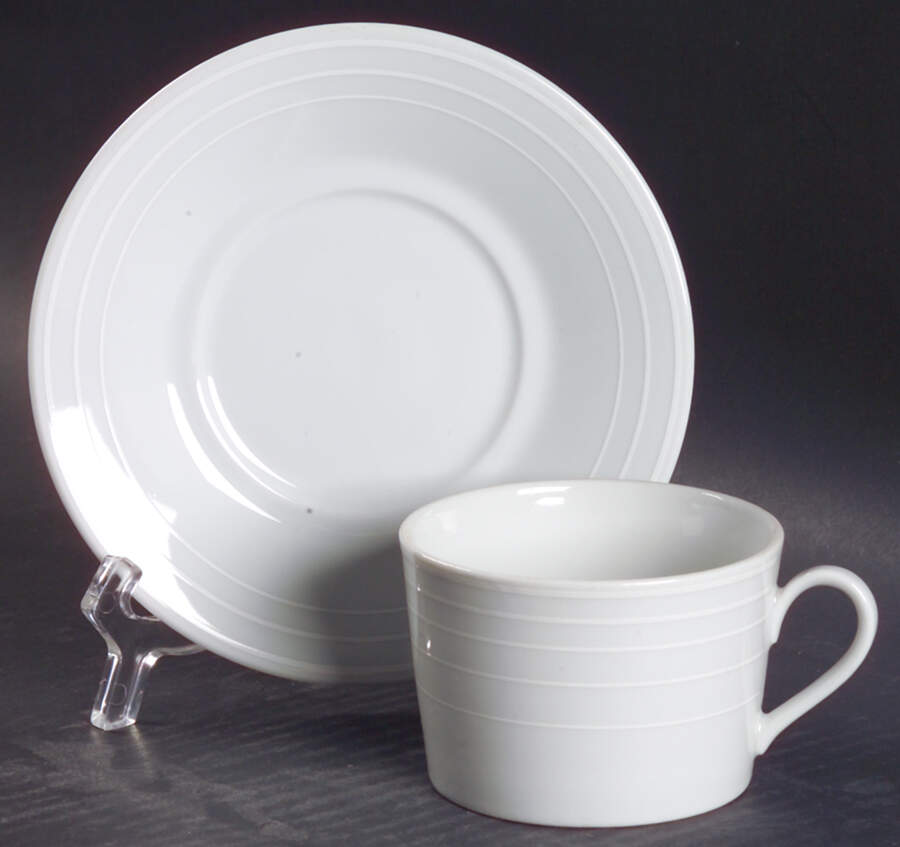 Simplistic Flat Cup & Saucer Set by Seltmann-1