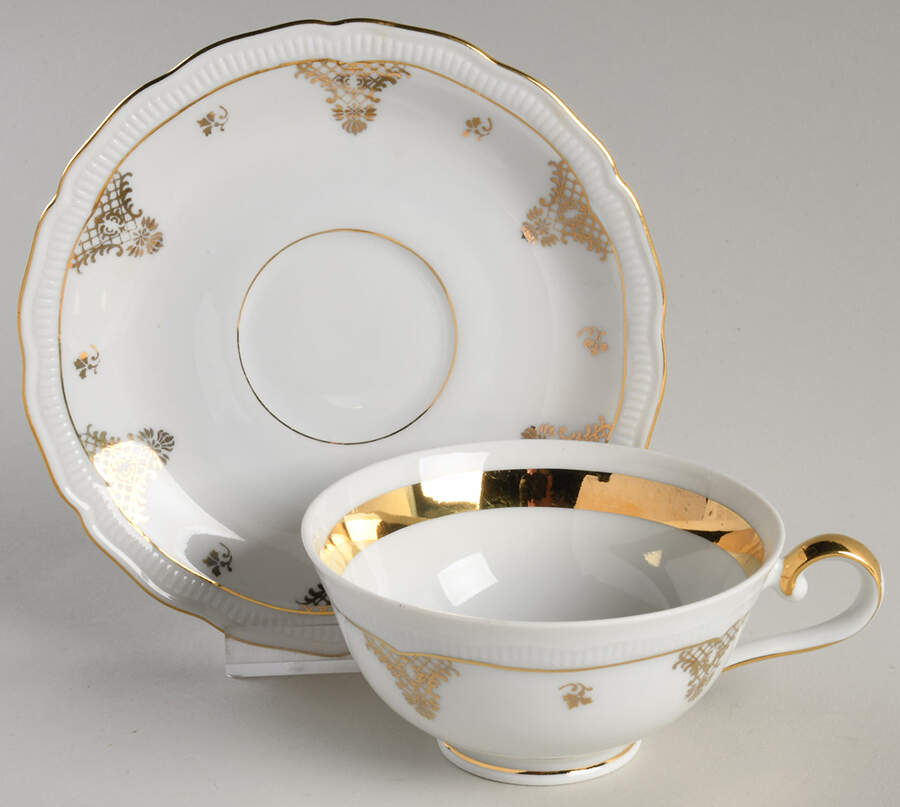SLT2 Footed Cup & Saucer Set by Seltmann-1
