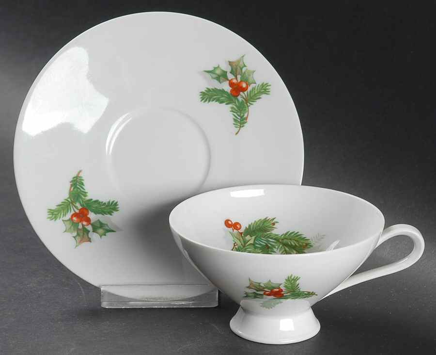 SLT43 Footed Cup & Saucer Set by Seltmann-1
