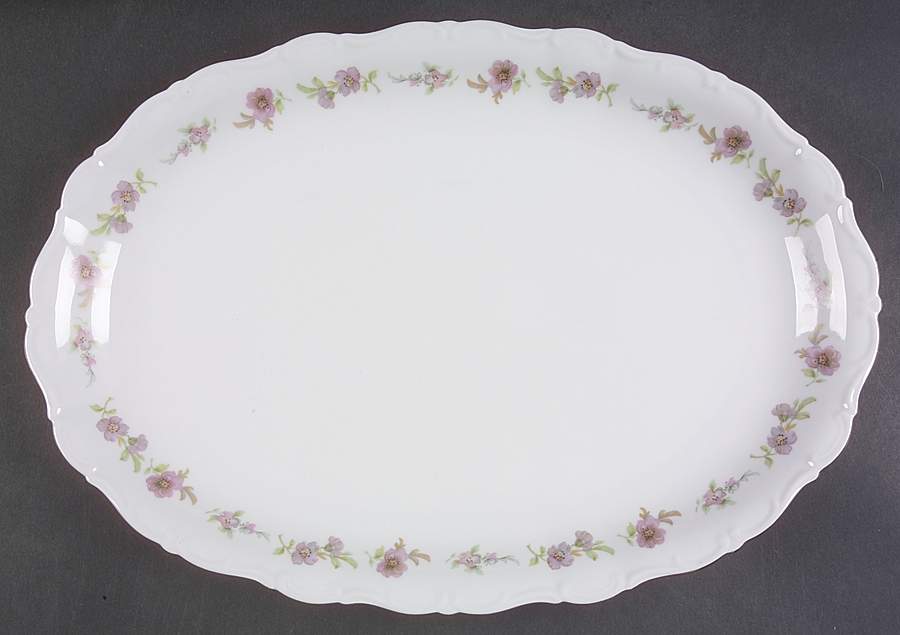 Theresia Floral 14" Oval Serving Platter by Seltmann-1