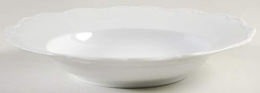 Theresia White Large Rim Soup Bowl by Seltmann-1