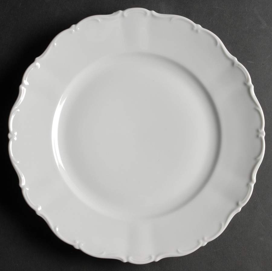 Theresia White Dinner Plate by Seltmann-1