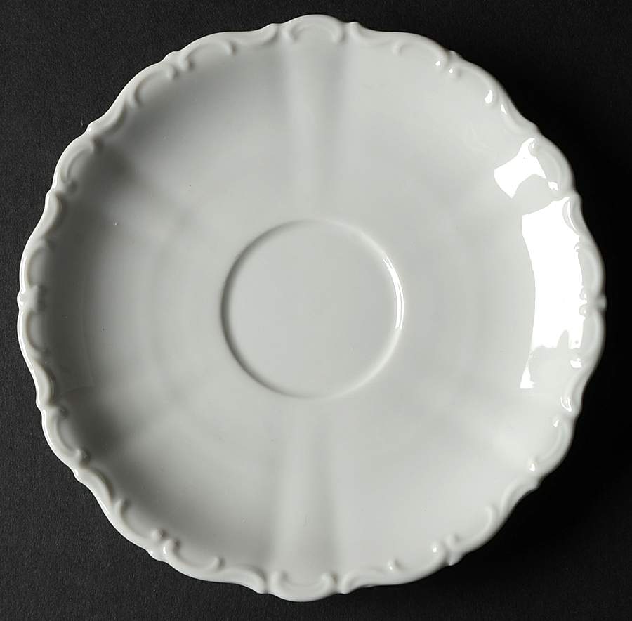 Theresia White Saucer for Flat Cup by Seltmann-1