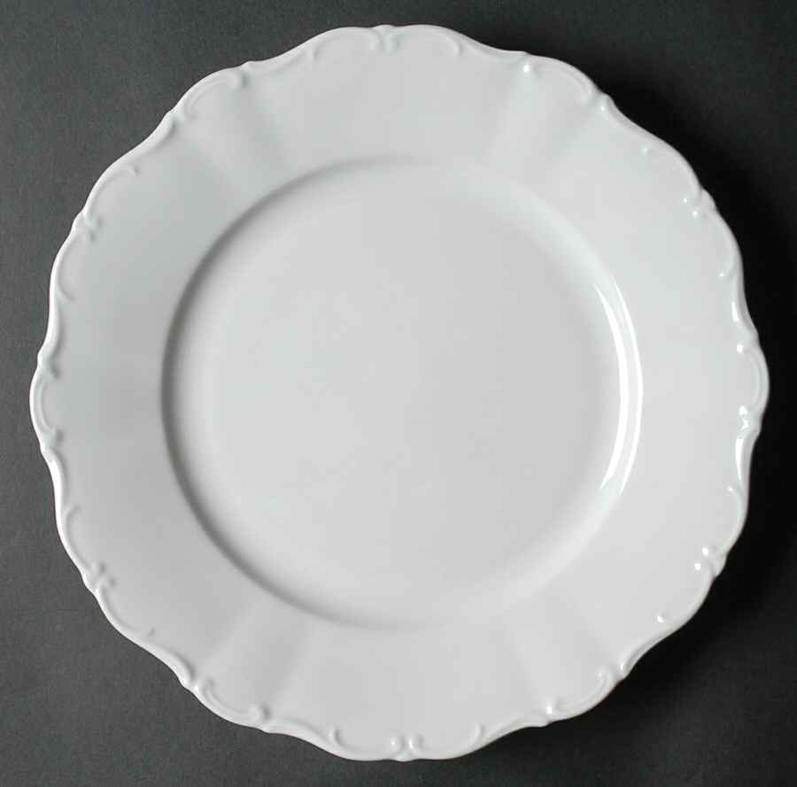 Theresia White Dinner Plate by Seltmann-1