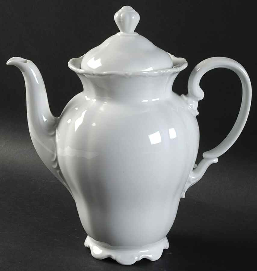 Theresia White Coffee Pot & Lid by Seltmann-1