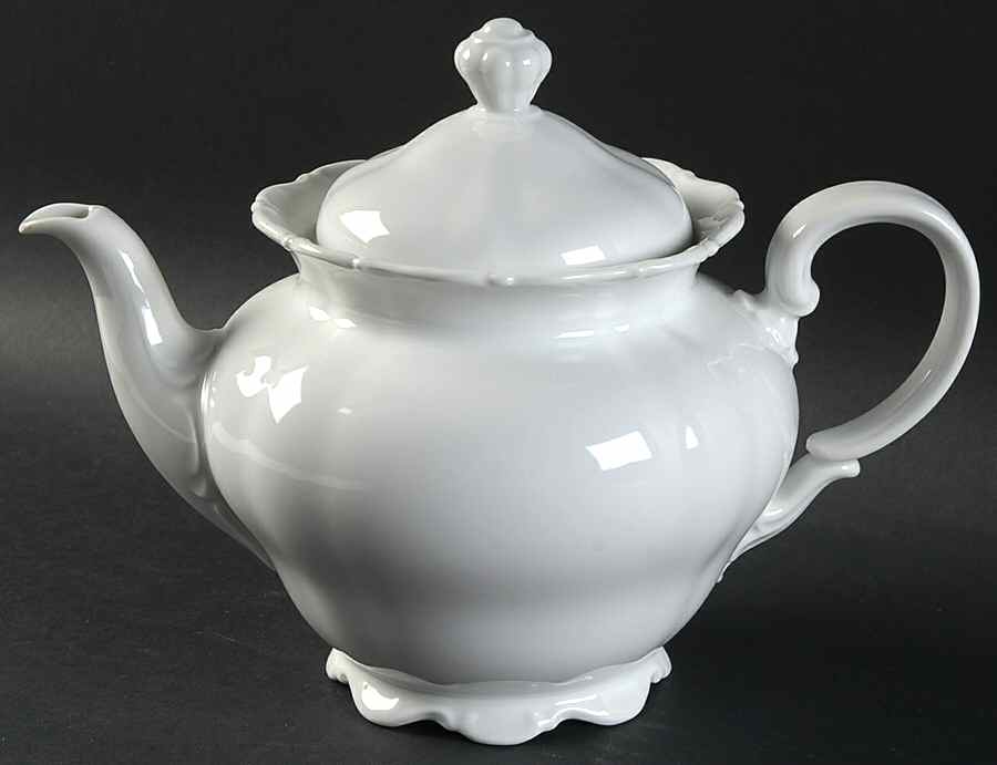 Theresia White Small Teapot & Lid by Seltmann-1