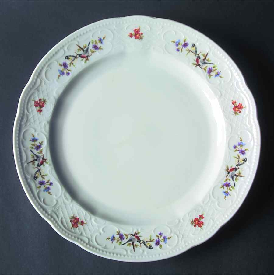 Violet Birds Dinner Plate by Seltmann-1