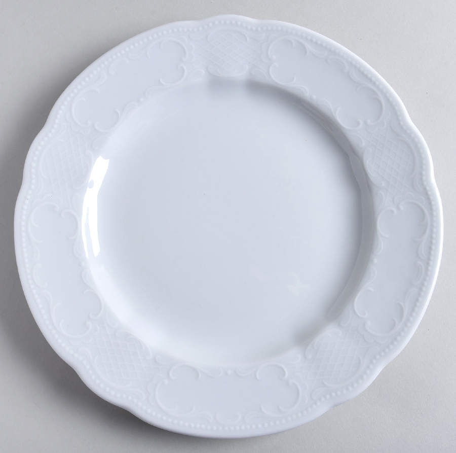 Vienna White Luncheon Plate by Seltmann-1