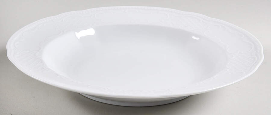 Vienna White Large Rim Soup Bowl by Seltmann-1