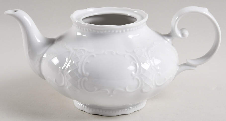 Vienna White Teapot No Lid by Seltmann-1