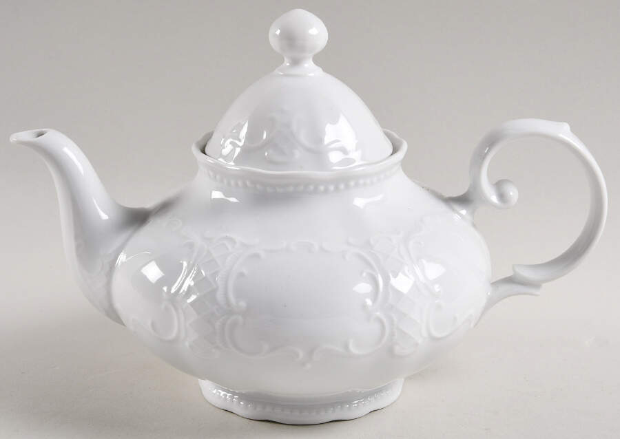 Vienna White Teapot & Lid by Seltmann-1