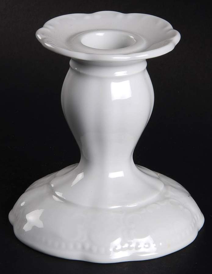 Vienna White Single Light Candlestick by Seltmann-1
