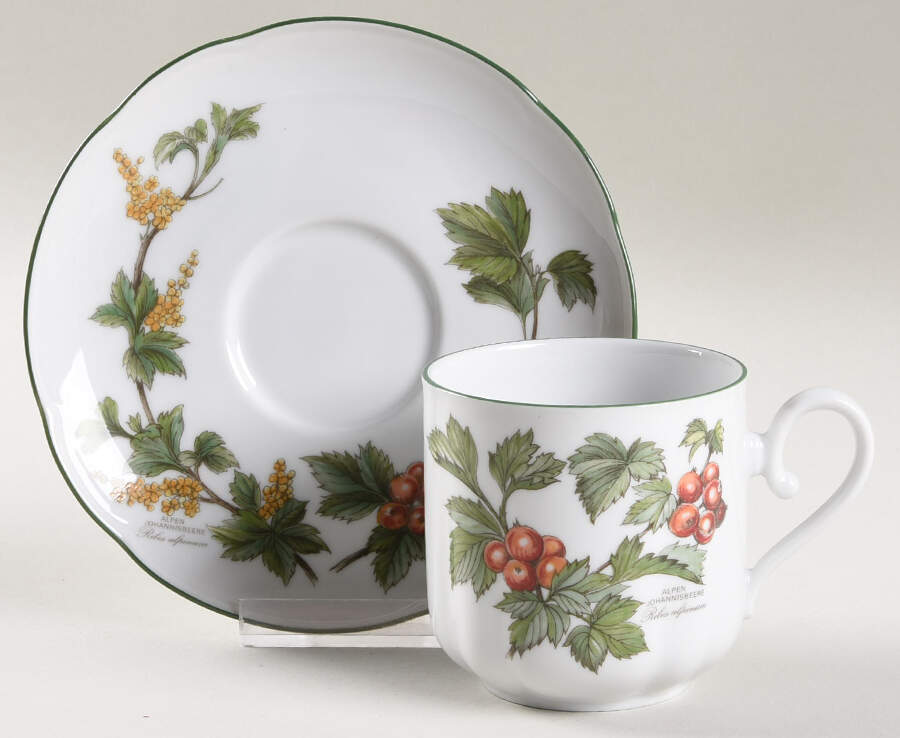 Waldbeere Flat Cup & Saucer Set by Seltmann-1