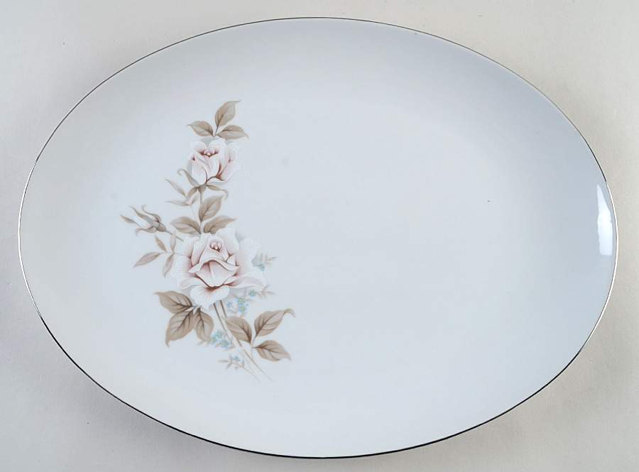 April Rose 16" Oval Serving Platter by Sandalwood-1
