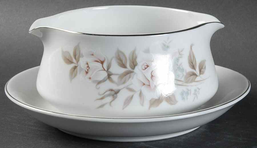 April Rose Gravy Boat with Attached Underplate by Sandalwood-1