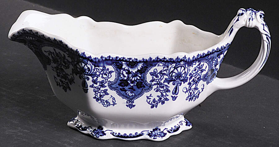 Melba Blue Gravy Boat by Stanley Pottery -1