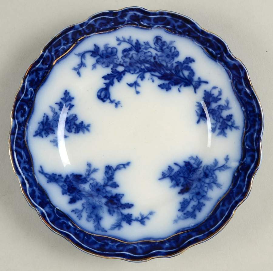 Touraine (Flow Blue) Bread & Butter Plate by Stanley Pottery -1
