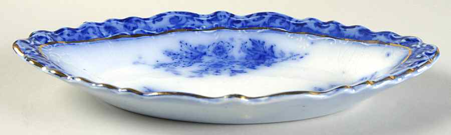 Touraine (Flow Blue) Relish by Stanley Pottery -1
