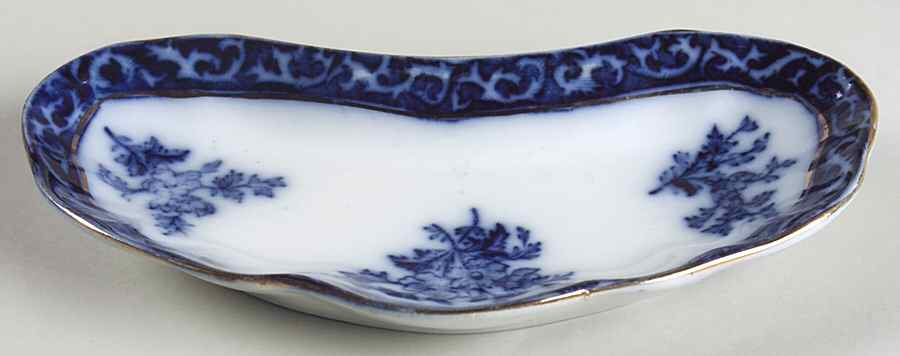 Touraine (Flow Blue) Bone Dish by Stanley Pottery -1