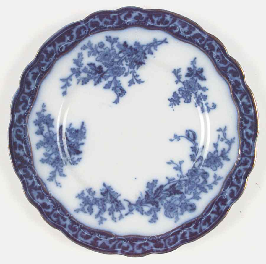 Touraine (Flow Blue) Luncheon Plate by Stanley Pottery -1