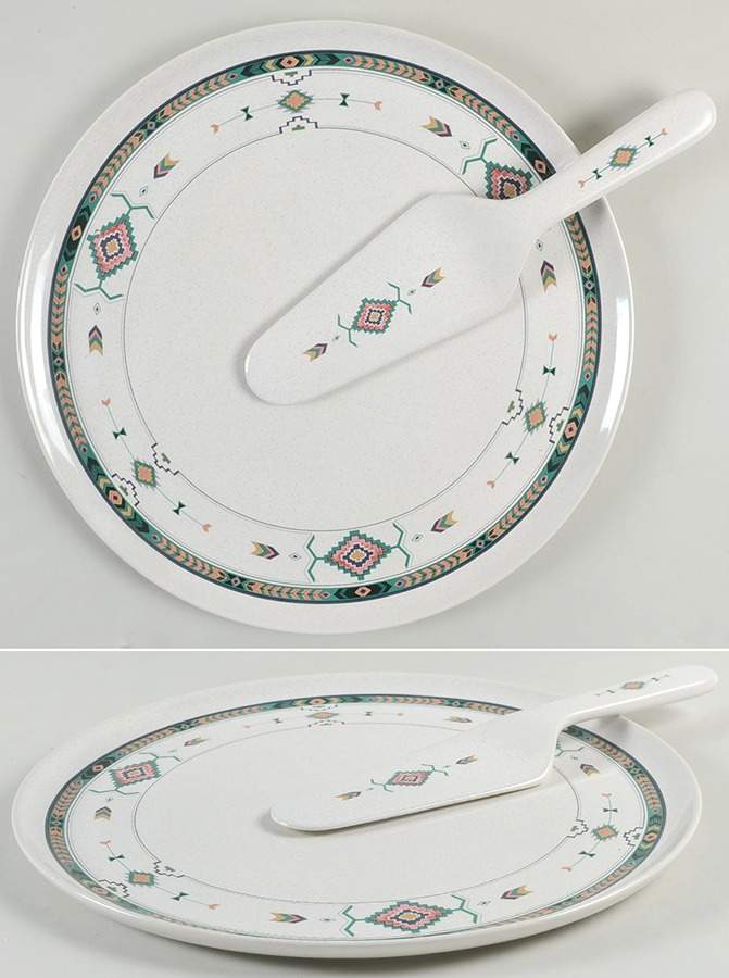 Adirondack Cake Plate & Solid Ceramic Server Set (Boxed) by Studio Nova-1