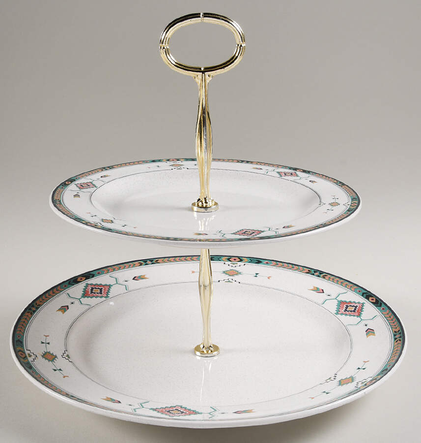 Adirondack 6 5/8"-10"  2 Tiered Serving Tray (Dp, Sp) HC by Studio Nova-1