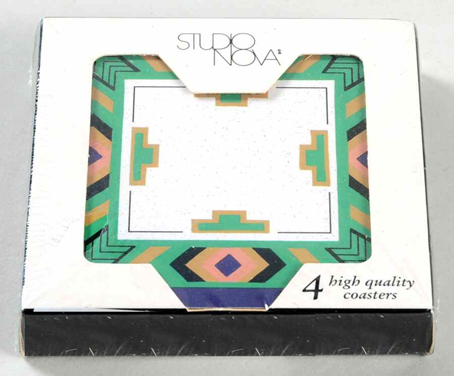 Adirondack (4 Pc) Cork Back Square Coaster Set by Studio Nova-1