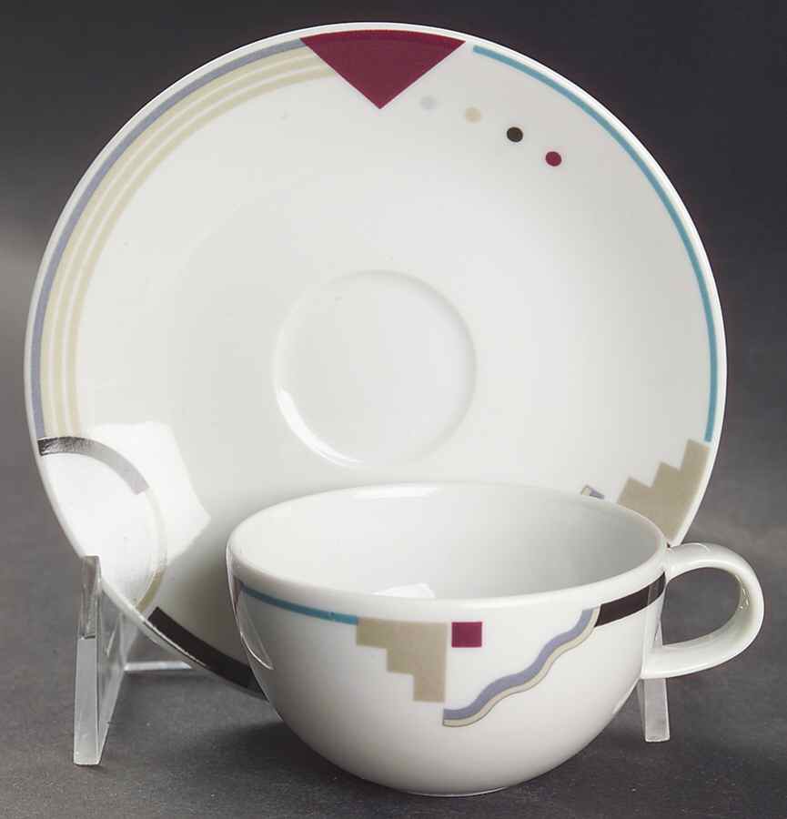 Attitudes Flat Demitasse Cup & Saucer Set by Studio Nova-1