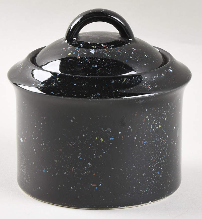 Aurora Black Sugar Bowl & Lid by Studio Nova-1