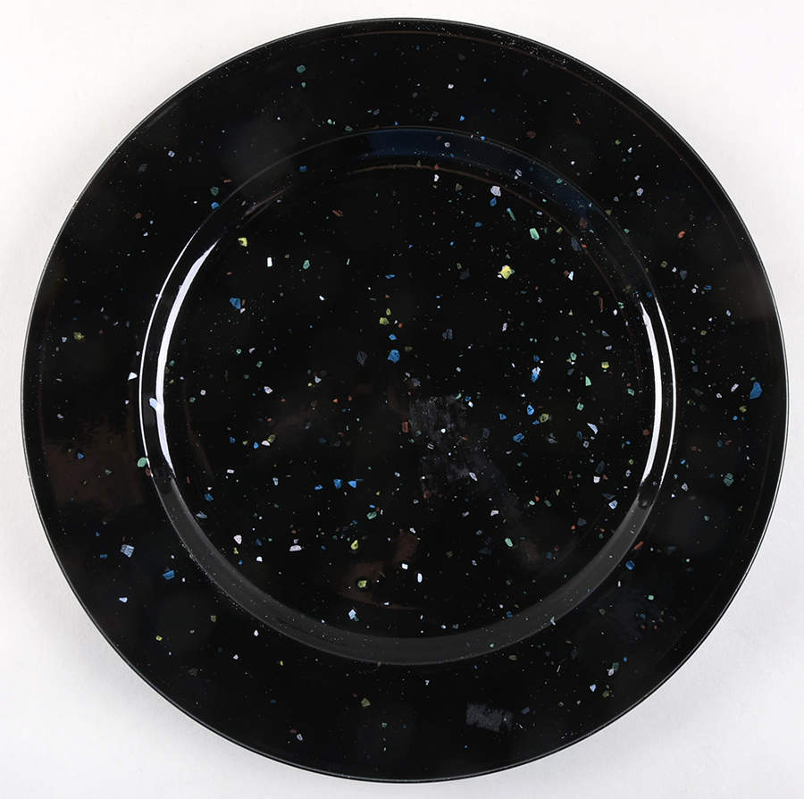 Aurora Black 12" Chop Plate (Round Platter) by Studio Nova-1