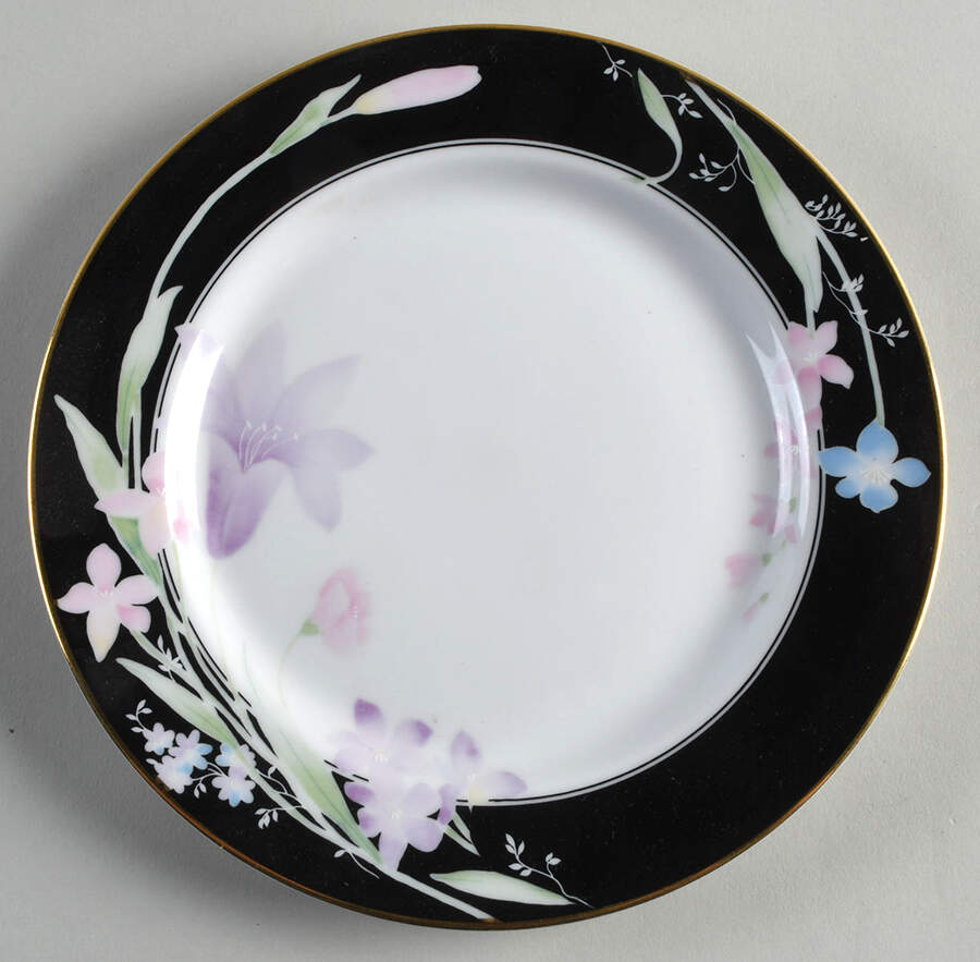 Balmoral Black Salad Plate by Studio Nova-1