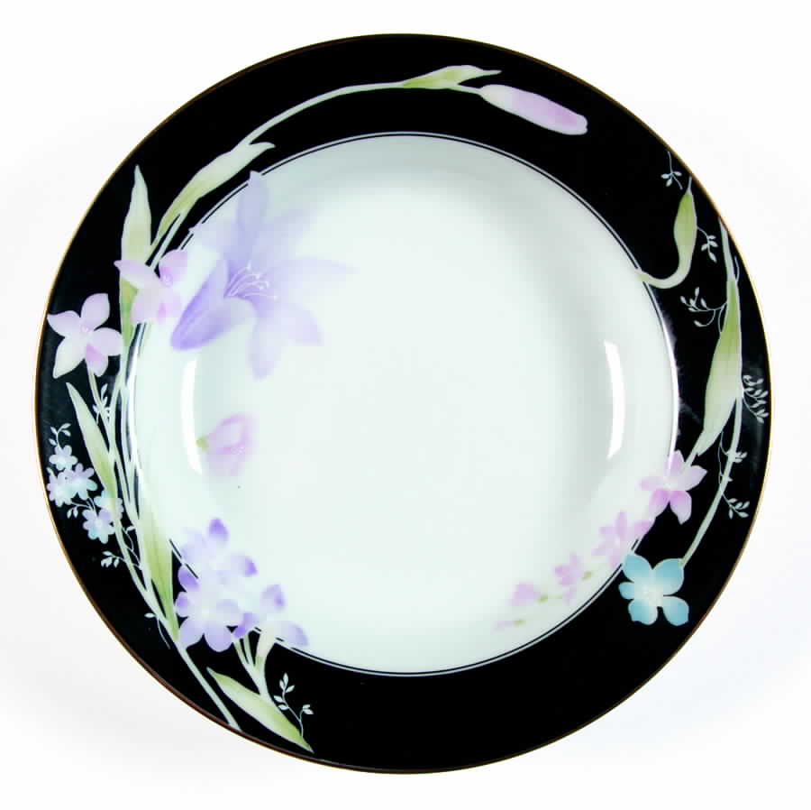 Balmoral Black Rim Soup Bowl by Studio Nova-1