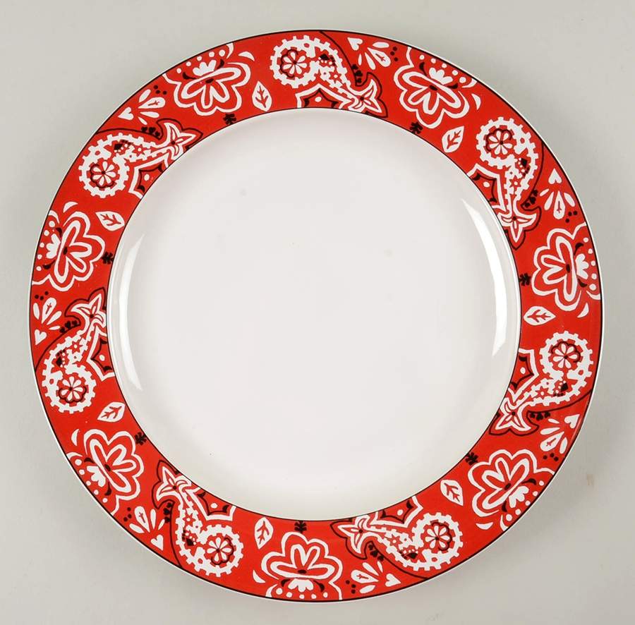 Bandana Red 12" Chop Plate (Round Platter) by Studio Nova-1