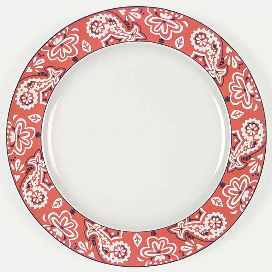 Bandana Red Dinner Plate by Studio Nova-1