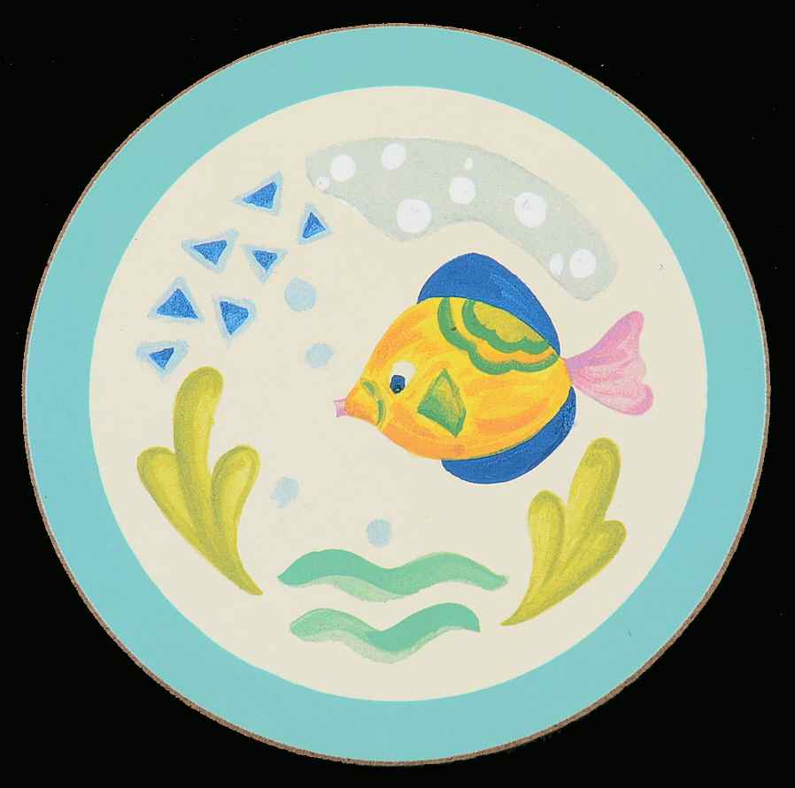 Barrier Reef Cork Back Round Coaster by Studio Nova-1