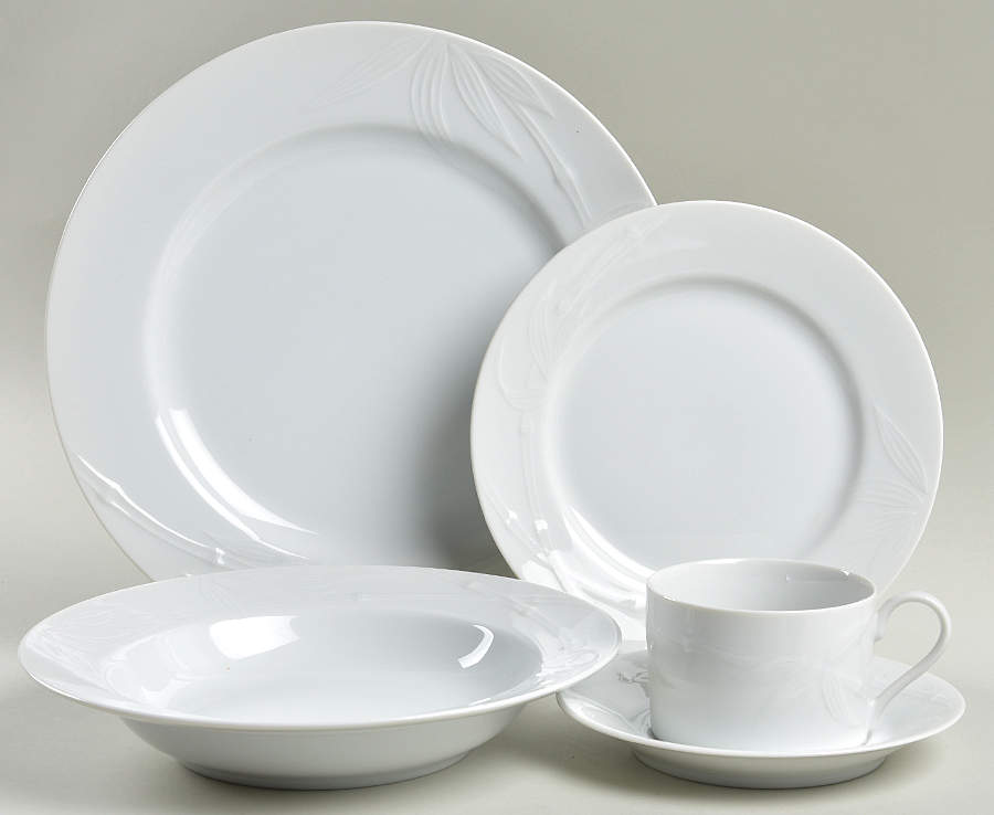Bamboo White 5 Piece Place Setting by Studio Nova-1
