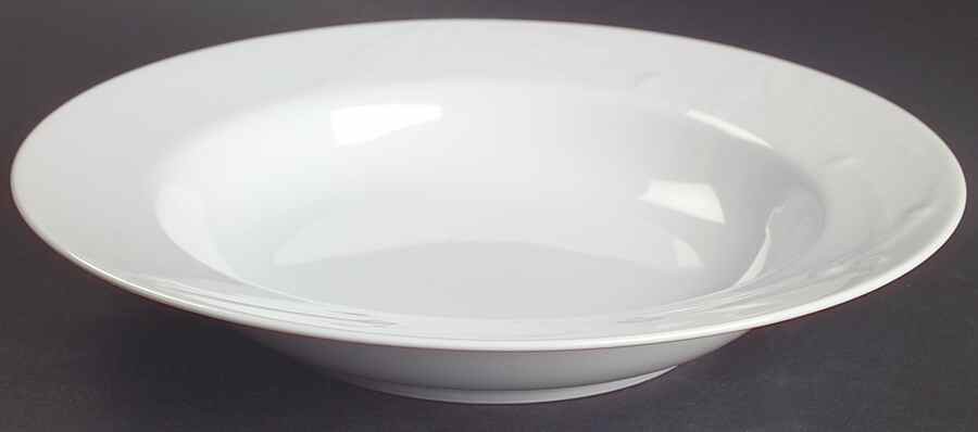 Bamboo White Large Rim Soup Bowl by Studio Nova-1